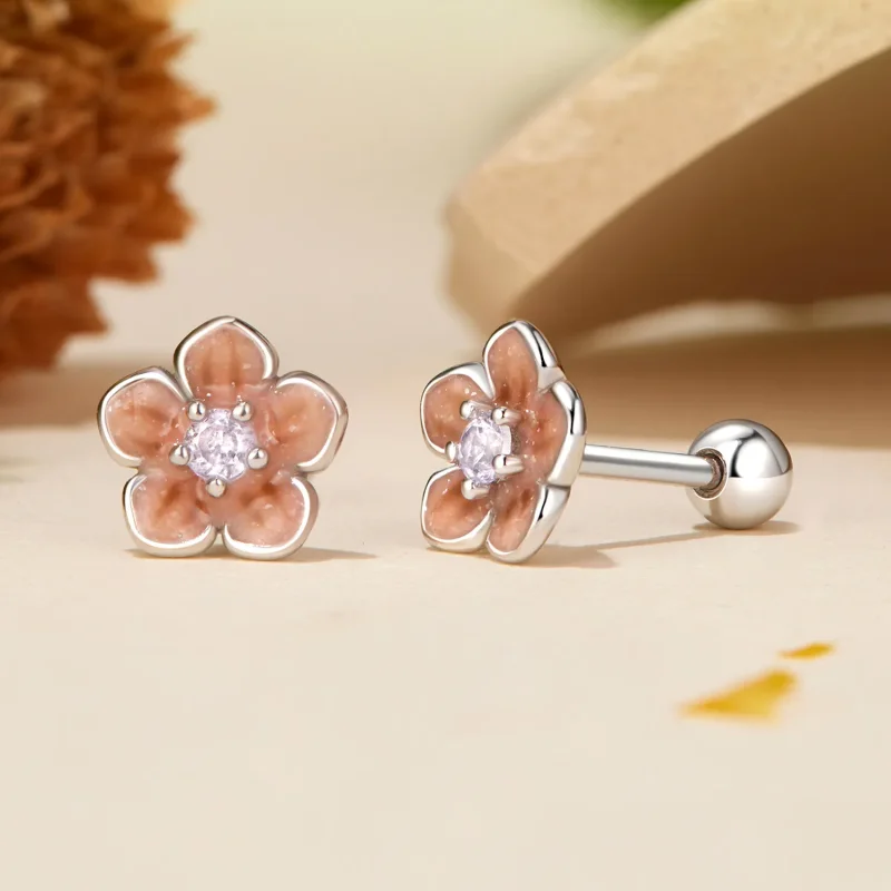 (image for) PANDORA Style Romantic Cherry Blossom Earrings - BSE992 - View 3