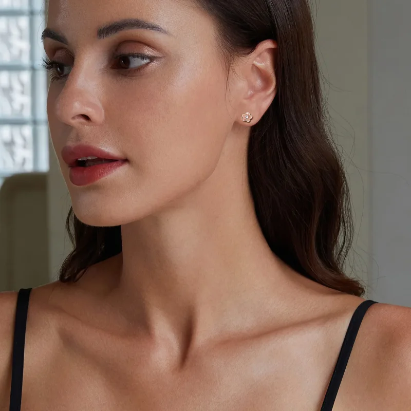 (image for) PANDORA Style Romantic Cherry Blossom Earrings - BSE992 - View 7