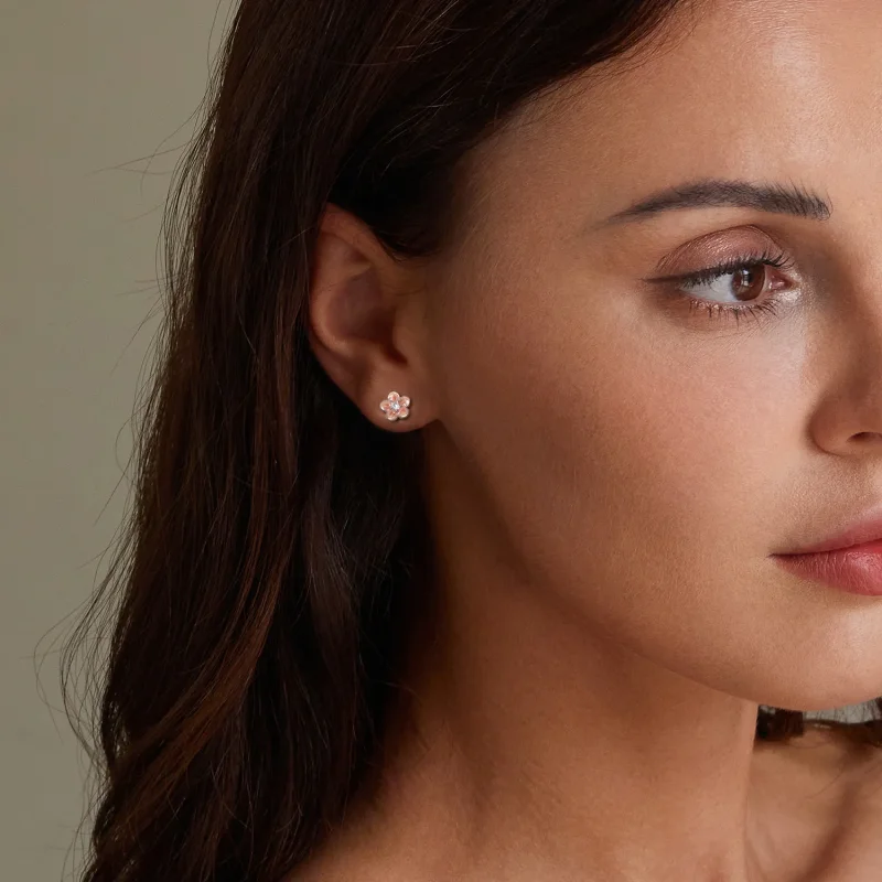 (image for) PANDORA Style Romantic Cherry Blossom Earrings - BSE992 - View 8