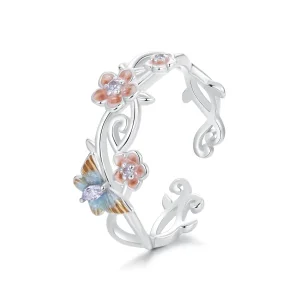 (image for) PANDORA Style Romantic Sakura Butterfly Ring - BSR538-E