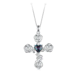 (image for) PANDORA Style Rose Cross Necklace - BSN379