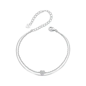 (image for) PANDORA Style Shining Heart Double Layer Bracelet - BSB169