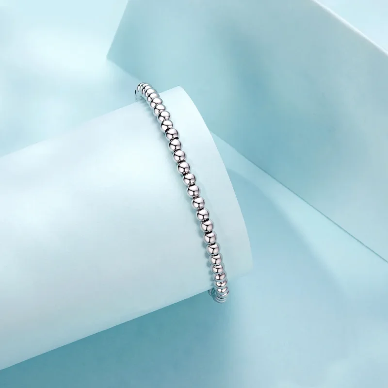 (image for) PANDORA Style Silver Beads Diy Basic Chain - SCB267 - View 2