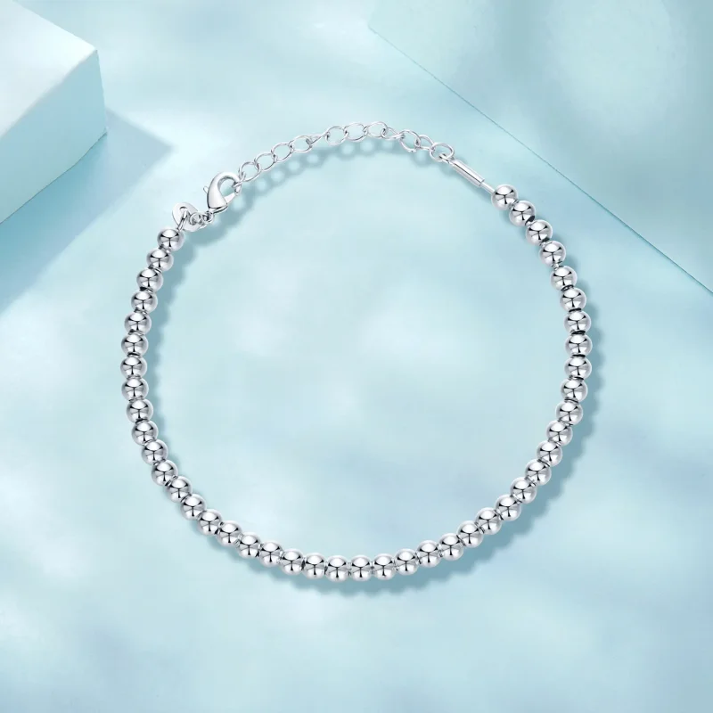 (image for) PANDORA Style Silver Beads Diy Basic Chain - SCB267 - View 3