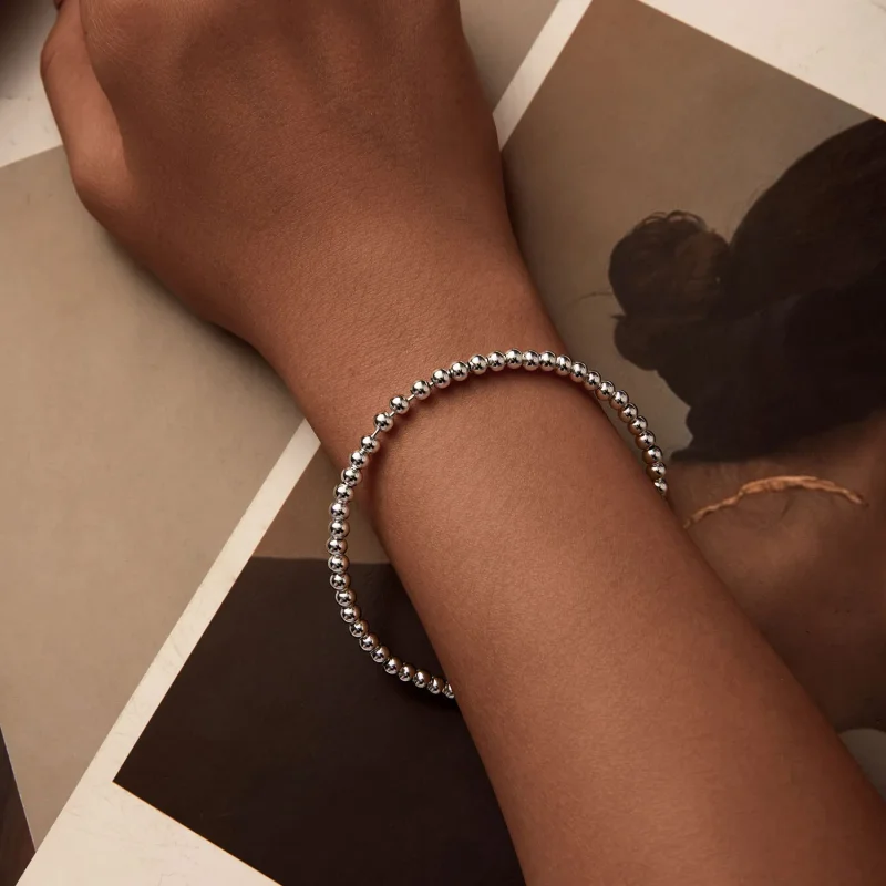 (image for) PANDORA Style Silver Beads Diy Basic Chain - SCB267 - View 5