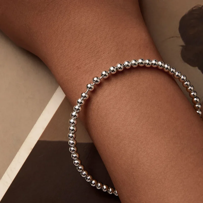 (image for) PANDORA Style Silver Beads Diy Basic Chain - SCB267 - View 6