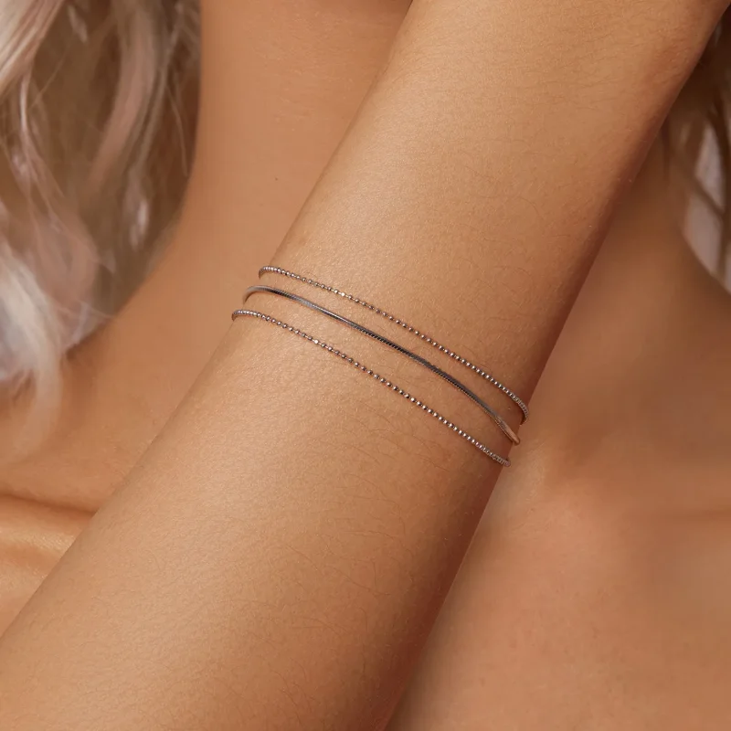 (image for) PANDORA Style Simple Three-Layer Bracelet - BSB164 - View 5