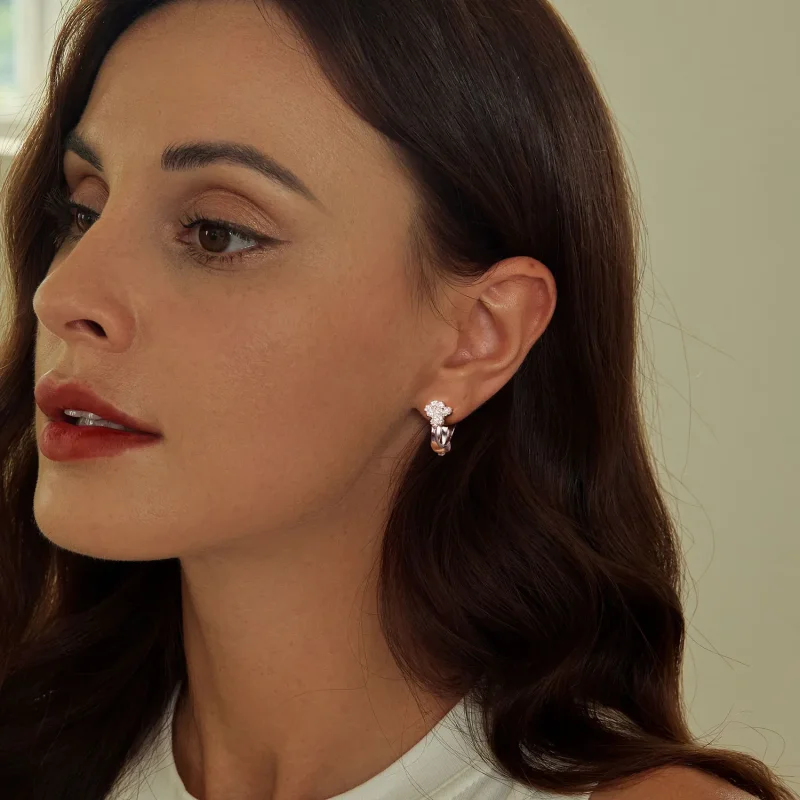 (image for) PANDORA Style Small Flower Ear Buttons - BSE975 - View 6