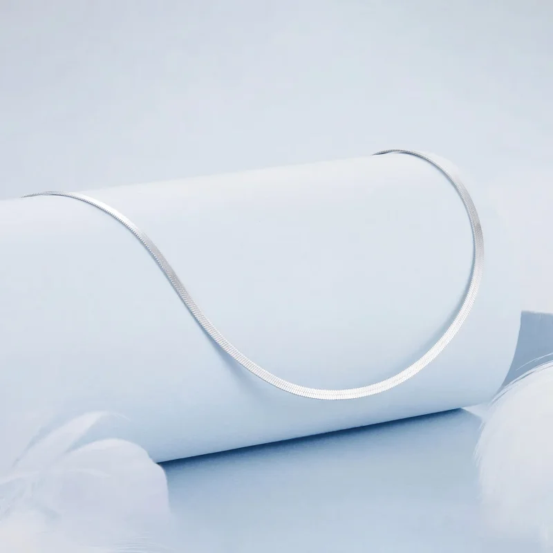 (image for) PANDORA Style Snake Bone Chain Basic Necklace - BSA008 - View 2