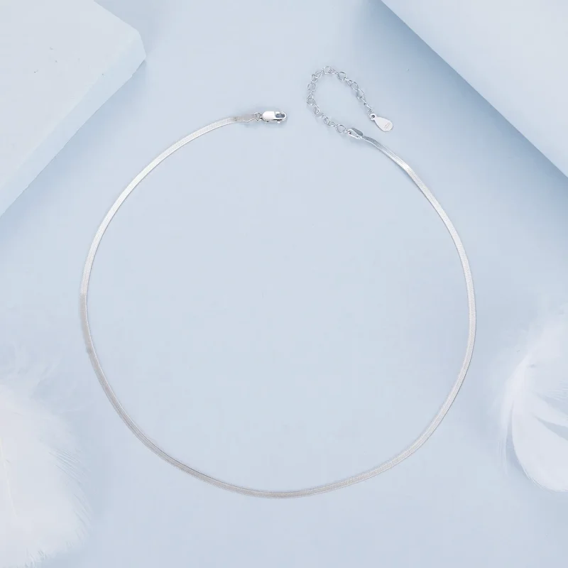 (image for) PANDORA Style Snake Bone Chain Basic Necklace - BSA008 - View 3