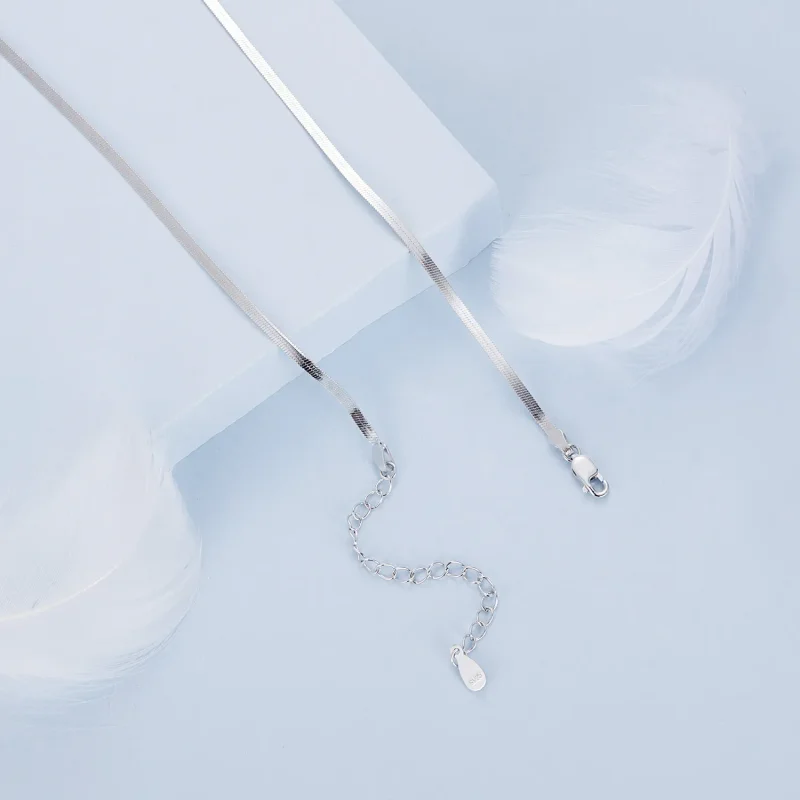 (image for) PANDORA Style Snake Bone Chain Basic Necklace - BSA008 - View 4