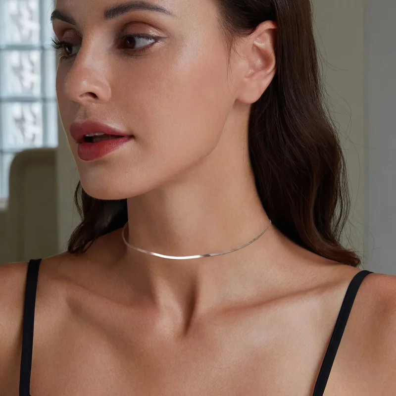 (image for) PANDORA Style Snake Bone Chain Basic Necklace - BSA008 - View 6