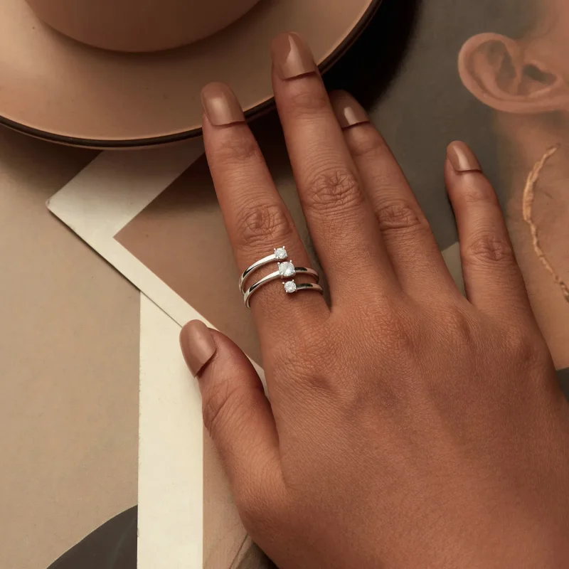 (image for) PANDORA Style Sparkling Wrap Ring - BSR532-E - View 5