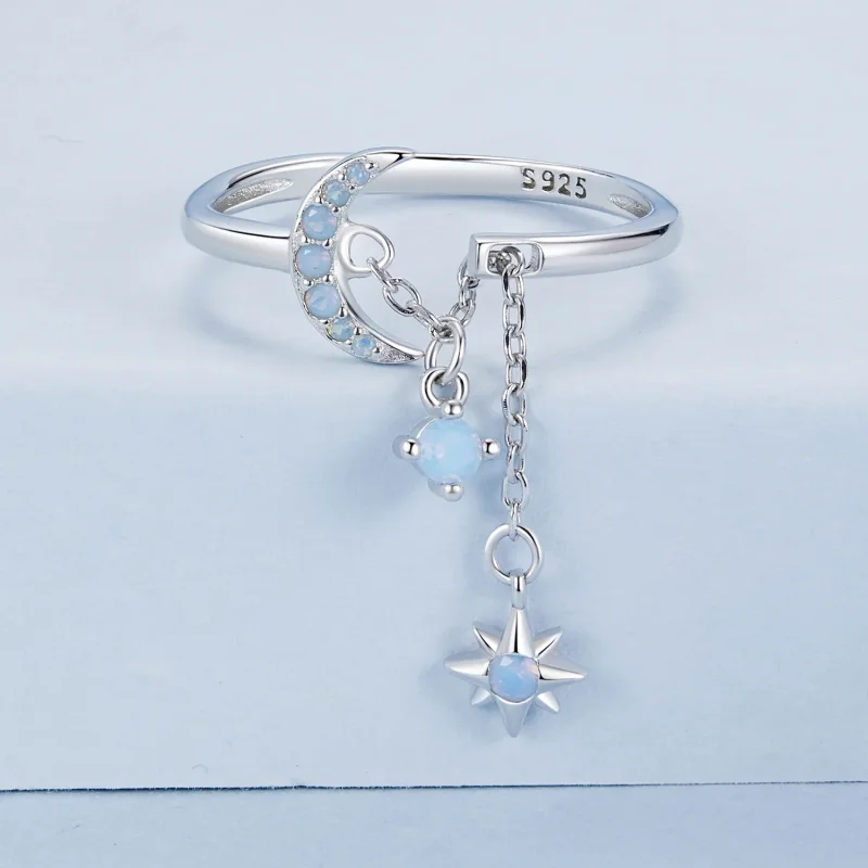 (image for) PANDORA Style Star And Moon Chain Ring - BSR548-E - View 2