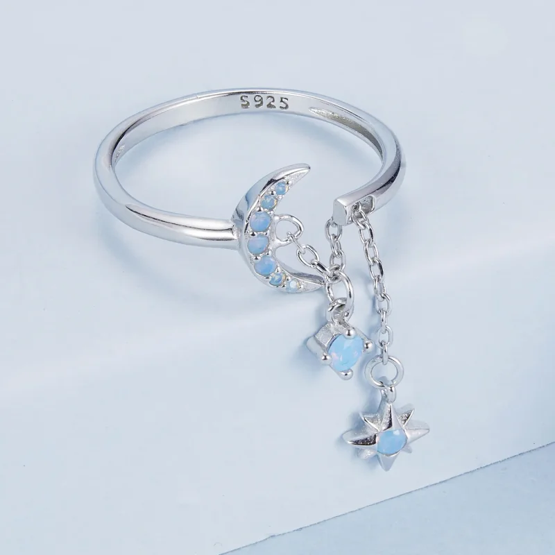 (image for) PANDORA Style Star And Moon Chain Ring - BSR548-E - View 3