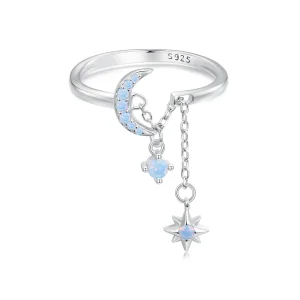 (image for) PANDORA Style Star And Moon Chain Ring - BSR548-E