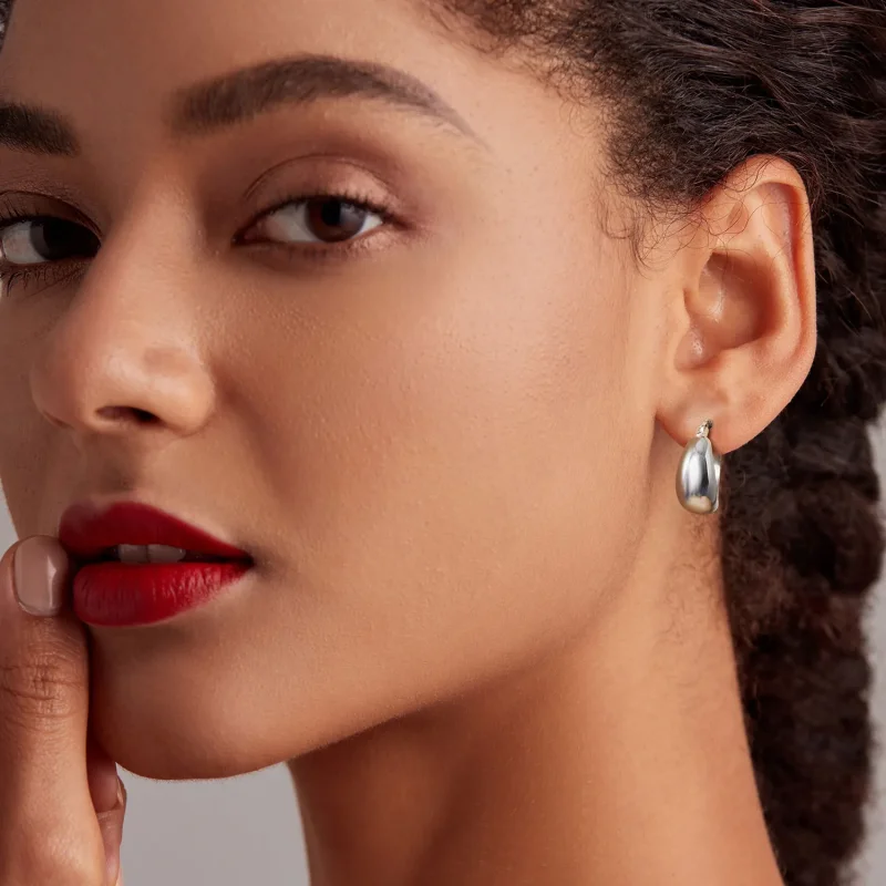 (image for) PANDORA Style Strong Metal Ear Buckle Charm - BSE967 - View 6