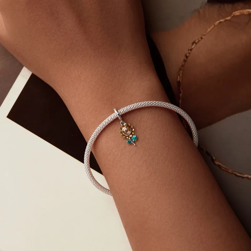 (image for) PANDORA Style Sunflower Hanging Beads - SCX151 - View 5