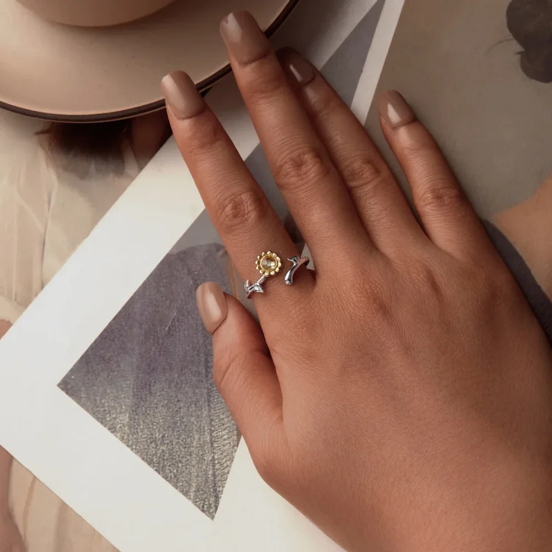 (image for) PANDORA Style Sunflower Ring - BSR549-E - View 4