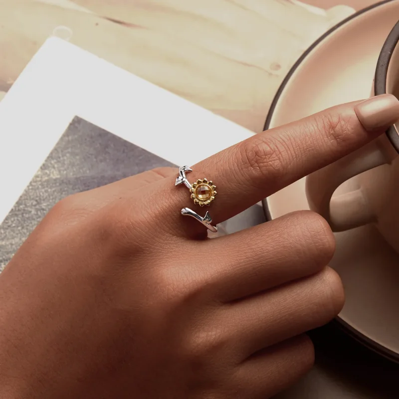 (image for) PANDORA Style Sunflower Ring - BSR549-E - View 5