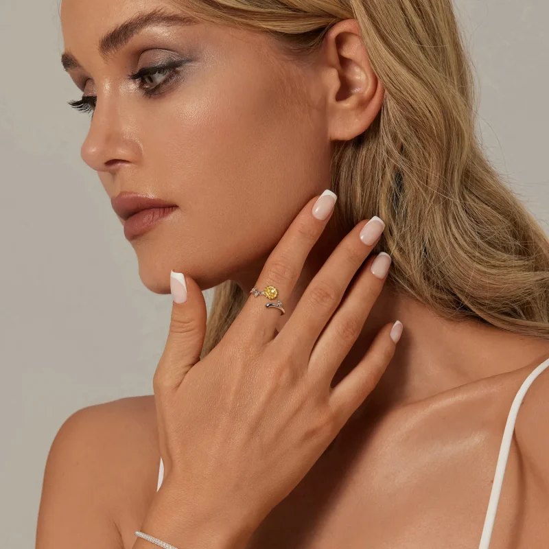 (image for) PANDORA Style Sunflower Ring - BSR549-E - View 7