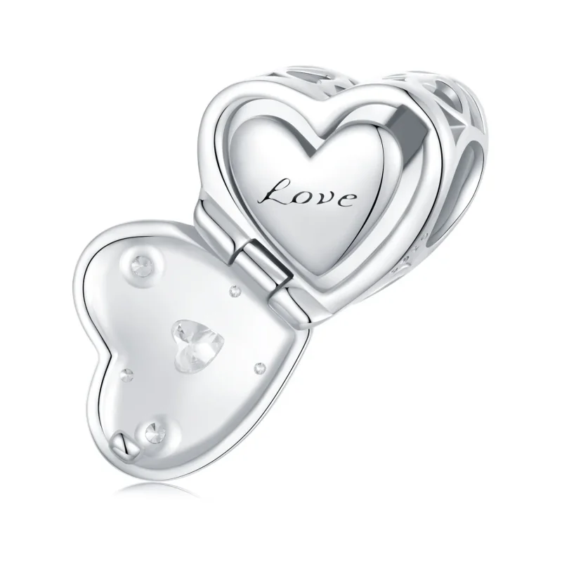 (image for) PANDORA Style Valentine's Day Open And Close Heart Beads - BSC973 - View 2