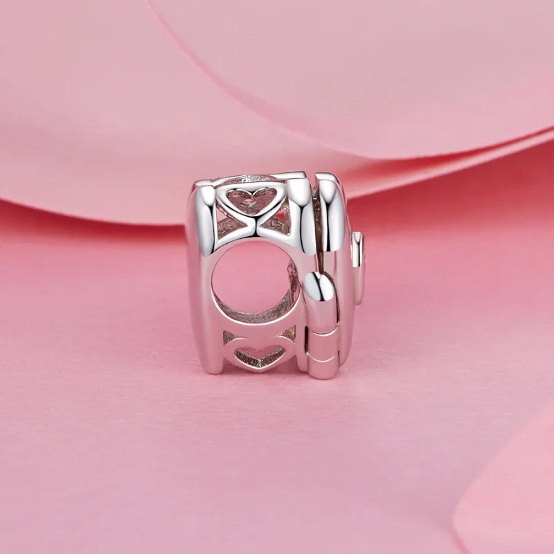 (image for) PANDORA Style Valentine's Day Open And Close Heart Beads - BSC973 - View 3