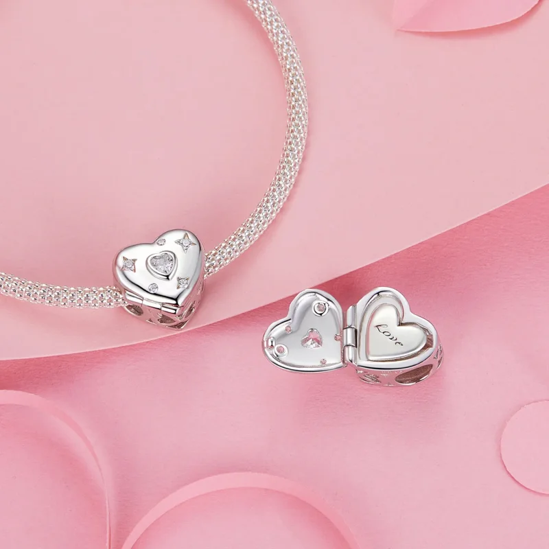 (image for) PANDORA Style Valentine's Day Open And Close Heart Beads - BSC973 - View 5