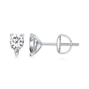 (image for) PANDORA Style Water Drop Moissanite Earrings (Two Certificates) - MSE049