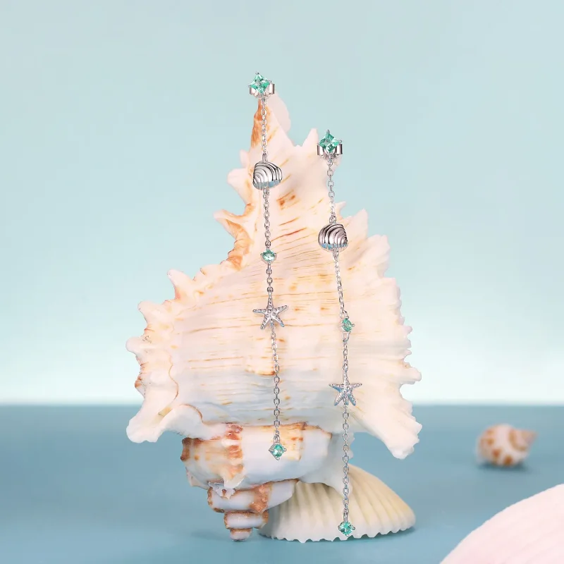 (image for) PANDORA Style Blue Ocean Earrings - BSE1013 - View 2