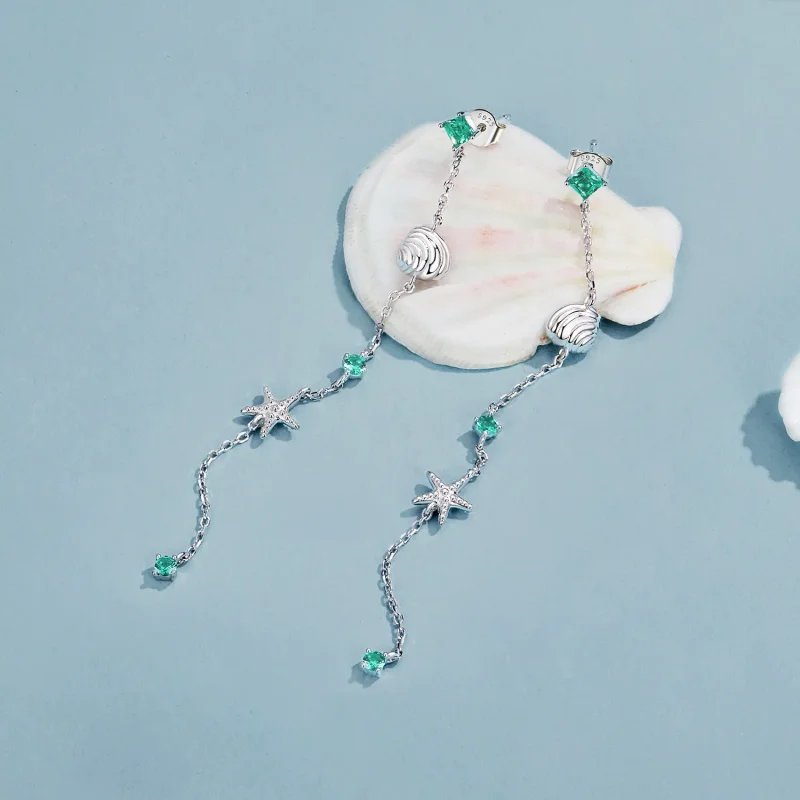 (image for) PANDORA Style Blue Ocean Earrings - BSE1013 - View 3