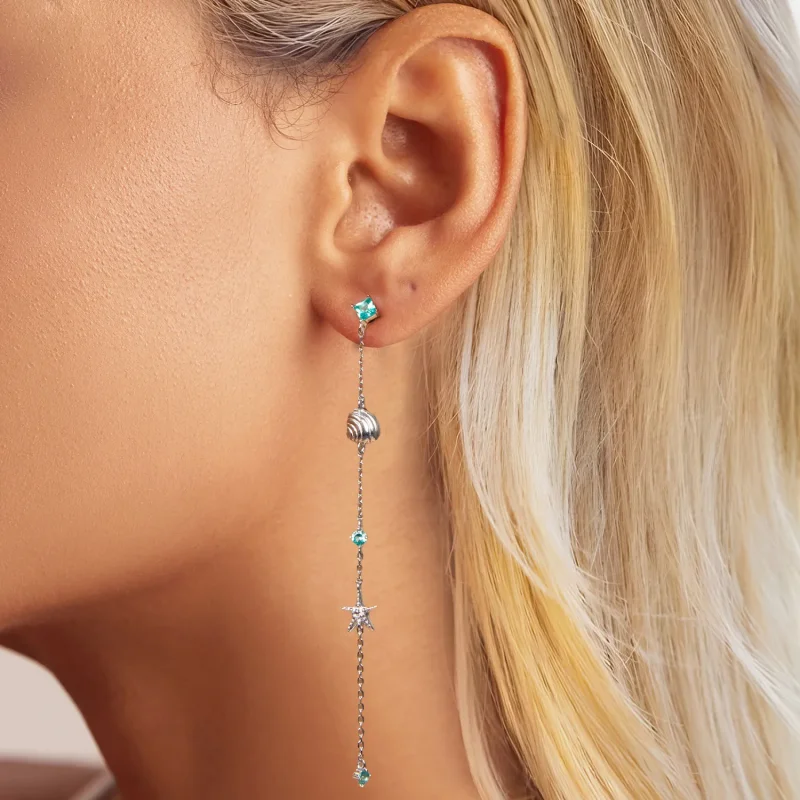 (image for) PANDORA Style Blue Ocean Earrings - BSE1013 - View 5