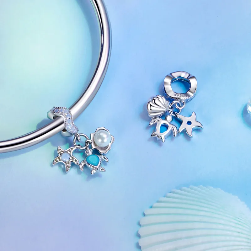 (image for) PANDORA Style Blue Ocean Pendant - BSC992 - View 4