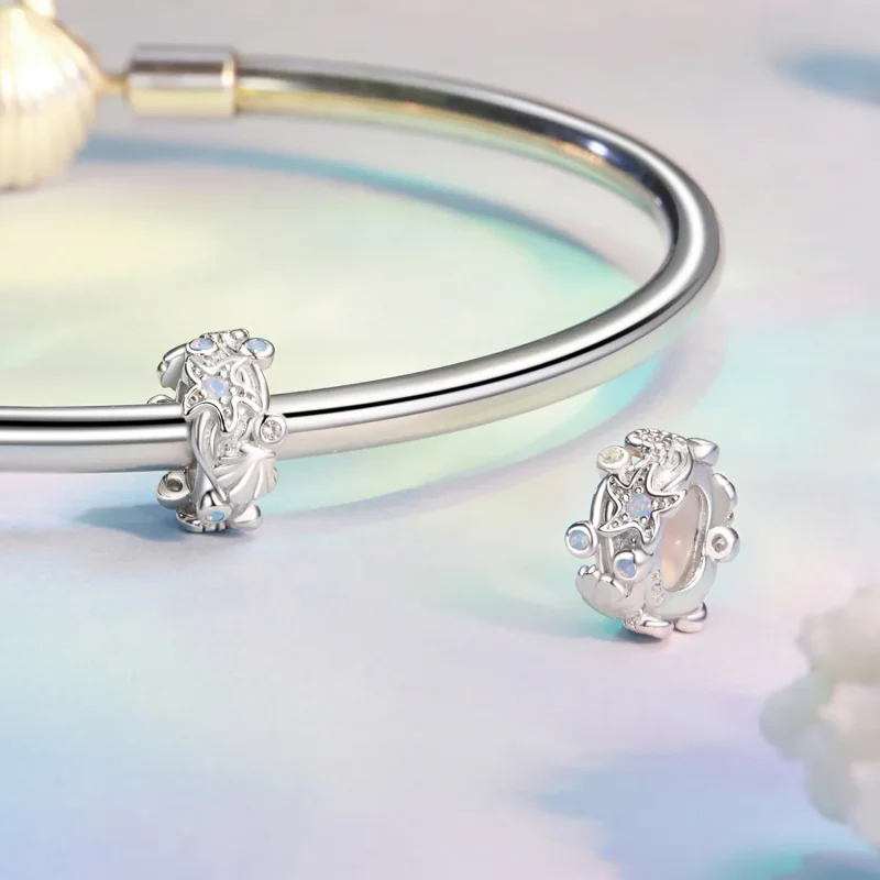 (image for) PANDORA Style Blue Ocean Silicone Spacer charm - BSC1019 - View 4