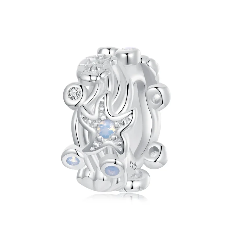 (image for) PANDORA Style Blue Ocean Silicone Spacer charm - BSC1019 - Product Image