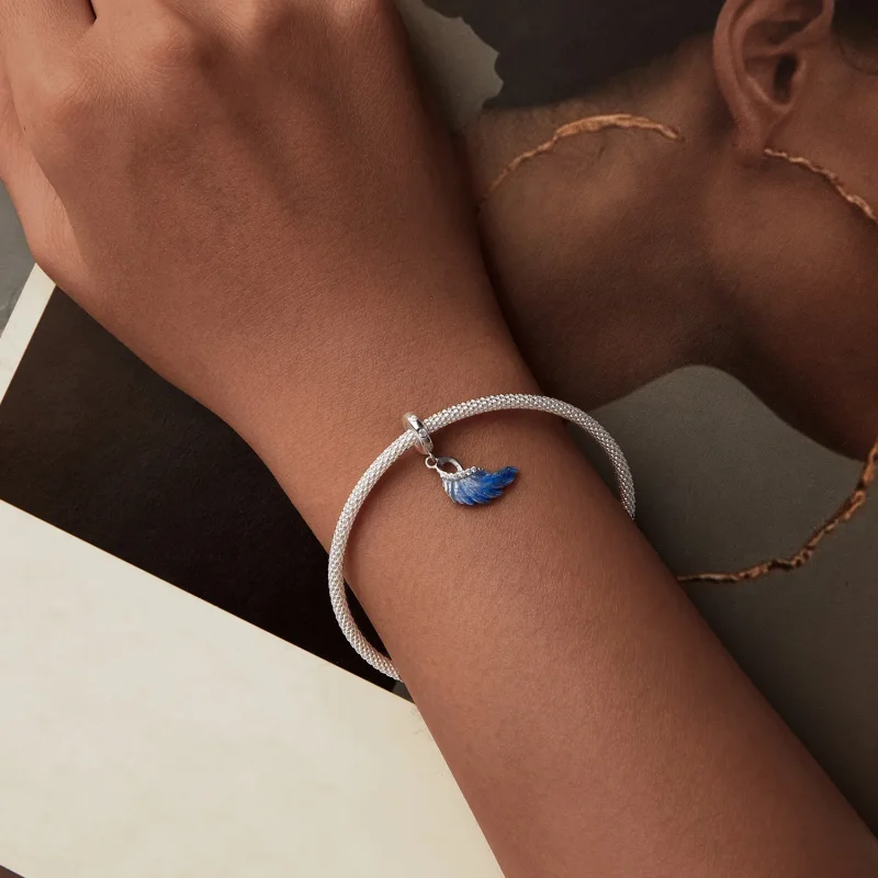 (image for) PANDORA Style Blue Wings Double Pendant - SCC2781 - View 3