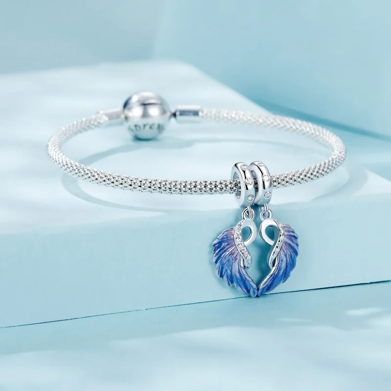 (image for) PANDORA Style Blue Wings Double Pendant - SCC2781 - View 4