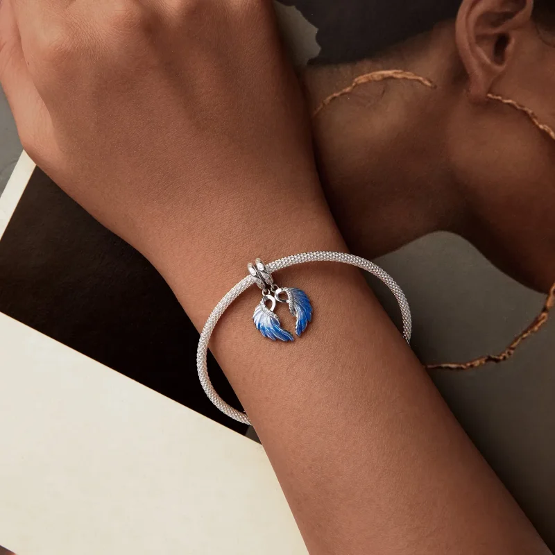 (image for) PANDORA Style Blue Wings Double Pendant - SCC2781 - View 10