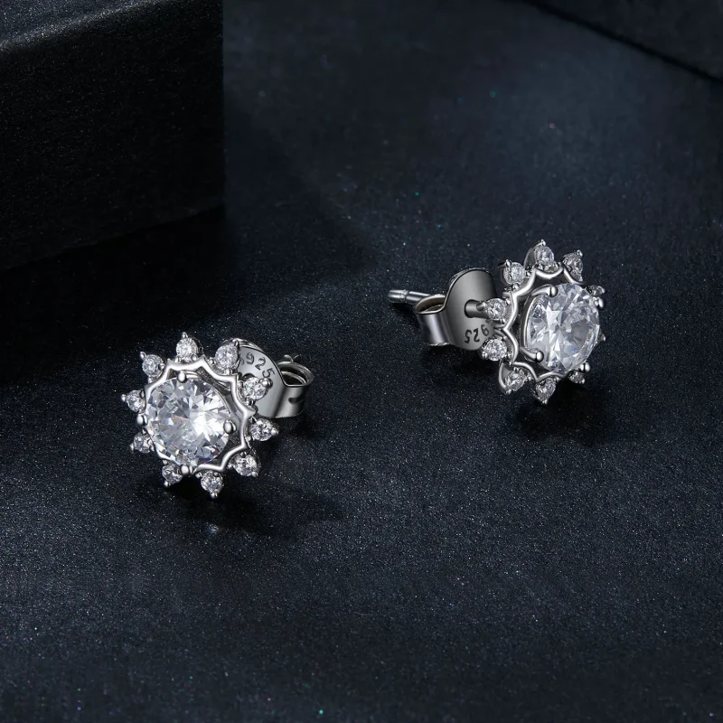 (image for) PANDORA Style Brilliant Beauty 0.5ct Moissanite Earrings (Two Certificates) - MS - View 3