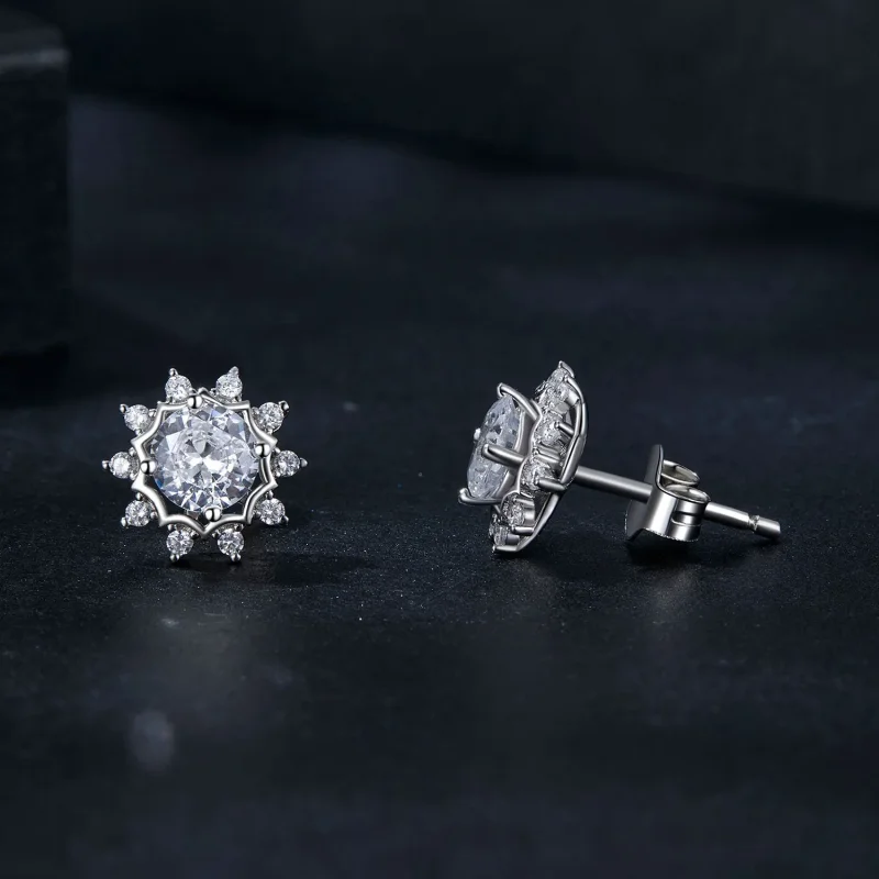 (image for) PANDORA Style Brilliant Beauty 0.5ct Moissanite Earrings (Two Certificates) - MS - View 4