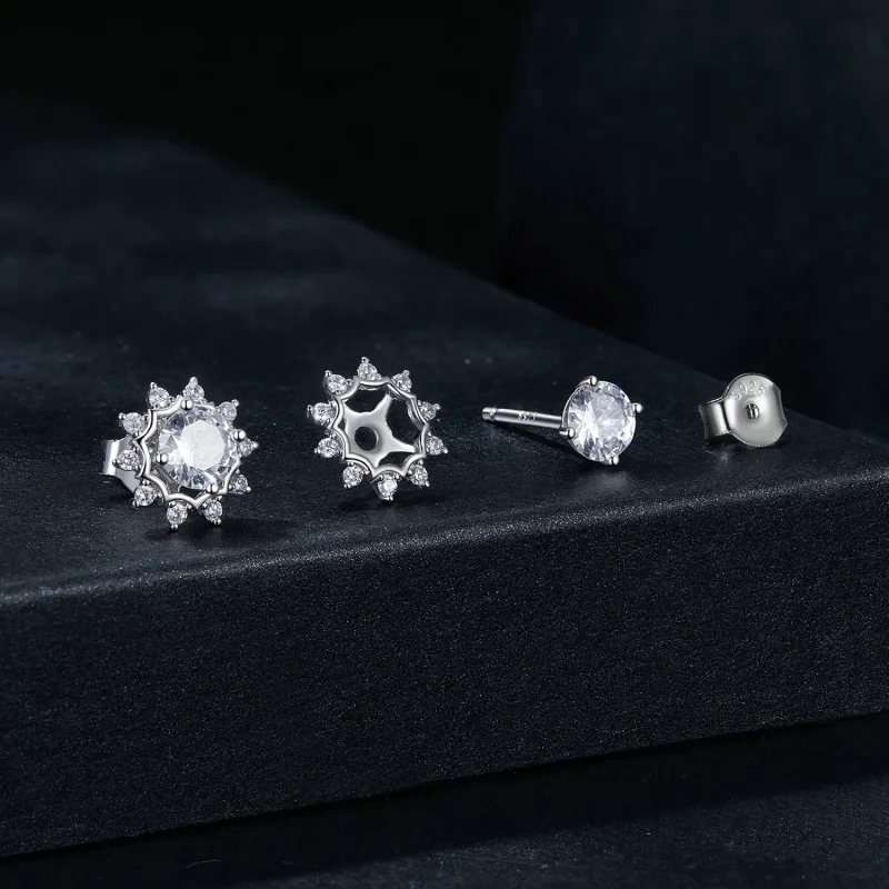 (image for) PANDORA Style Brilliant Beauty 0.5ct Moissanite Earrings (Two Certificates) - MS - View 8