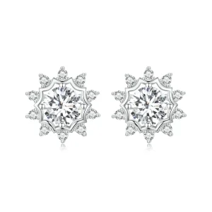 (image for) PANDORA Style Brilliant Beauty 0.5ct Moissanite Earrings (Two Certificates) - MSE048