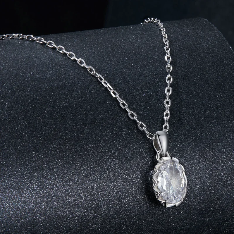 (image for) PANDORA Style Brilliant Beauty 1ct Moissanite Necklace (with one certificate) - - View 2