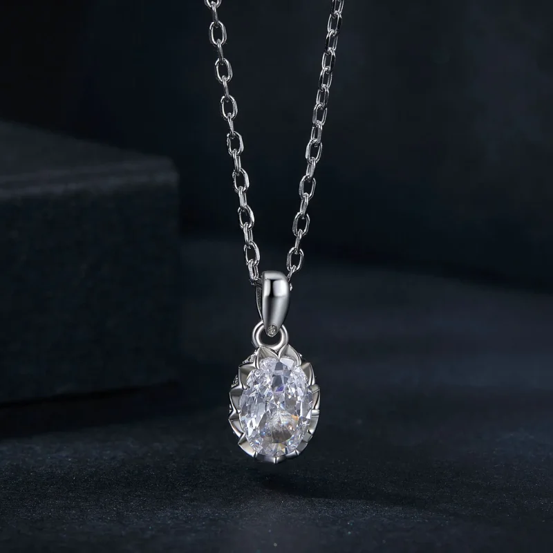 (image for) PANDORA Style Brilliant Beauty 1ct Moissanite Necklace (with one certificate) - - View 3