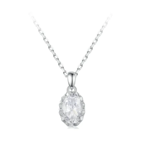 (image for) PANDORA Style Brilliant Beauty 1ct Moissanite Necklace (with one certificate) - MSN035