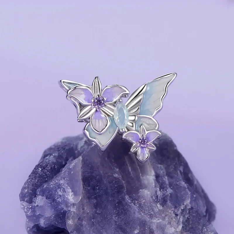 (image for) PANDORA Style Butterfly Iris charm - BSC1030 - View 2