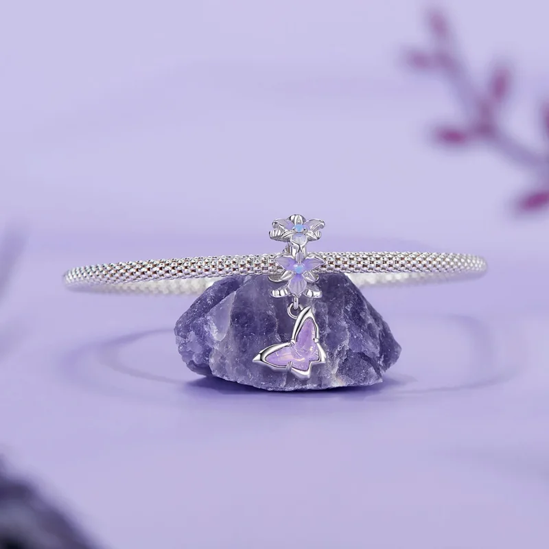 (image for) PANDORA Style Butterfly Iris Pendant - BSC1033 - View 4