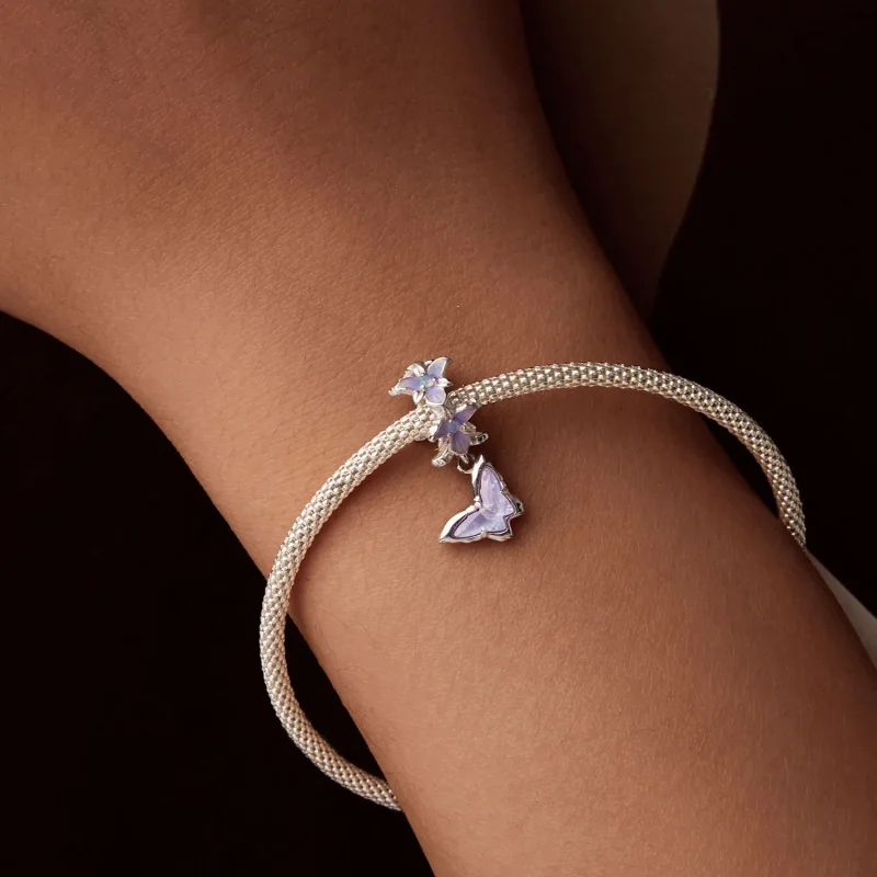 (image for) PANDORA Style Butterfly Iris Pendant - BSC1033 - View 7