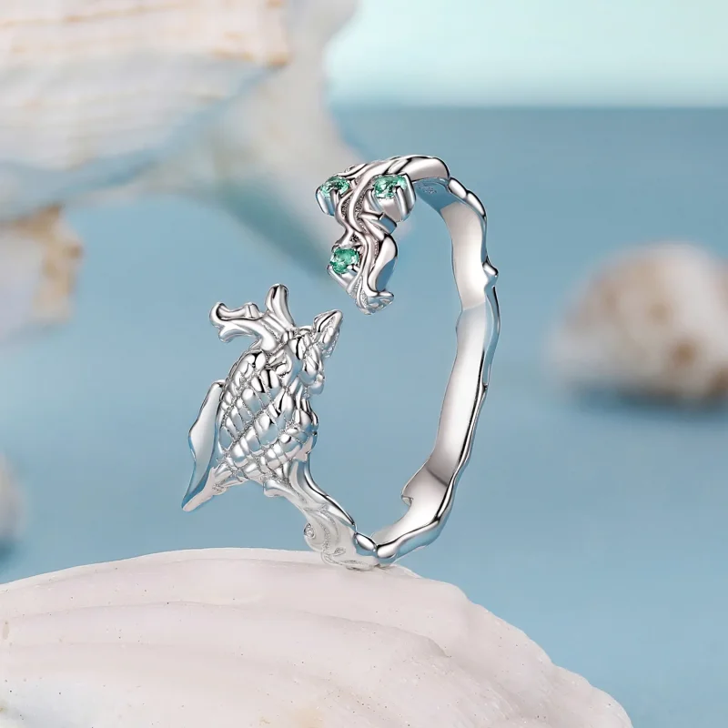 (image for) PANDORA Style Conch shell Open Ring - BSR554-E - View 2