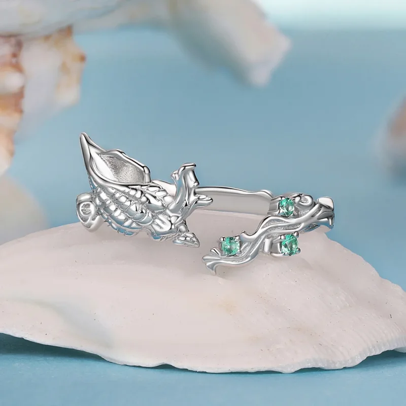 (image for) PANDORA Style Conch shell Open Ring - BSR554-E - View 3